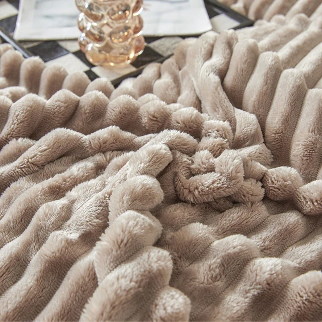 Soft Fluffy Striped Blanket 6