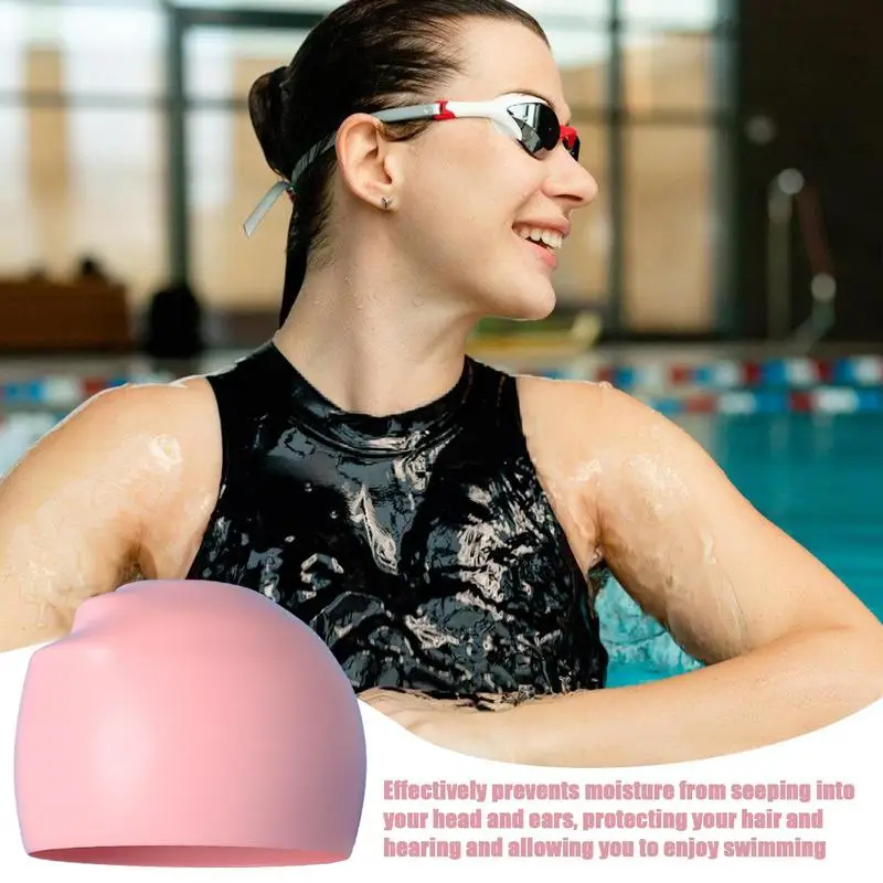 Long Hair Swim Cap Waterproof Swim Hat Bathing Swimming Caps Swim Hat Non-slip Bathing Swimming Caps For Long And Short Hair 4