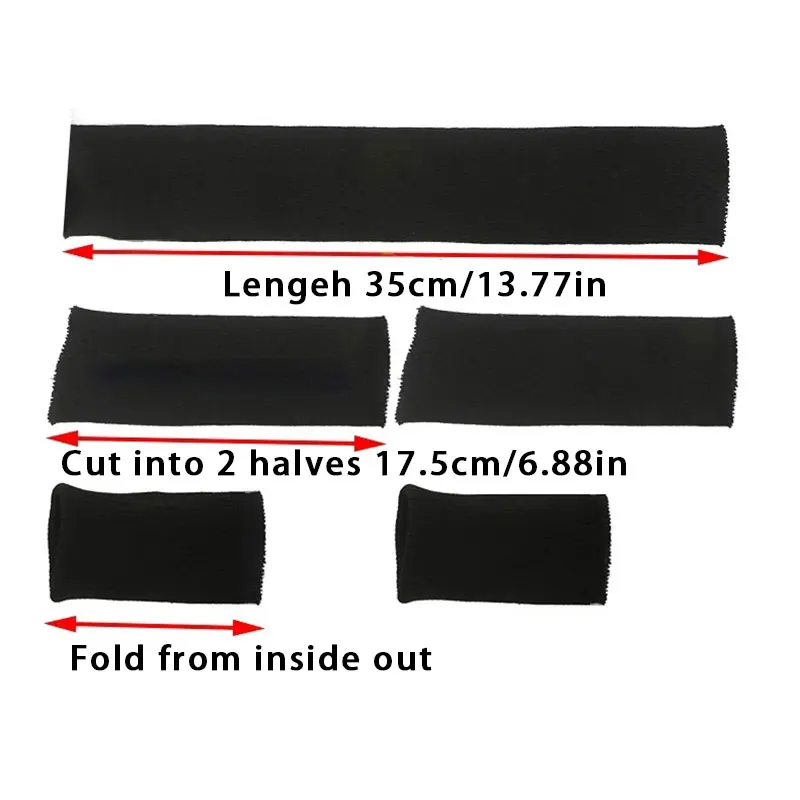 Elastic Rib Cuffs Knitted Fabric Sweater Garment Cuffs Trouser Legs Seamlessly Repair Lengthening Sewing Accessories 35cm