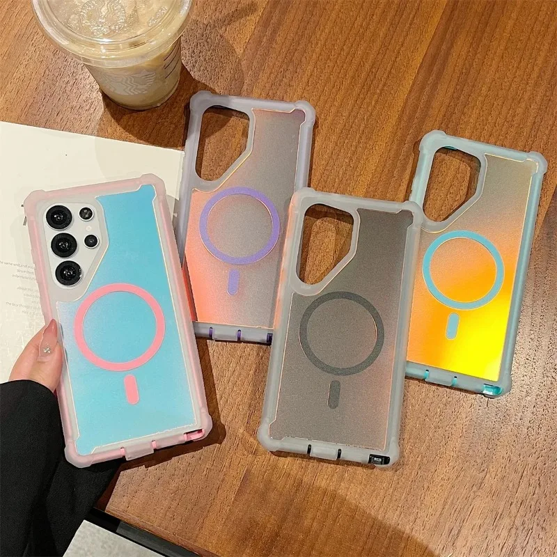 Gradient Magnetic Airbag Bumper Case - Aurora TPU Armor Cover