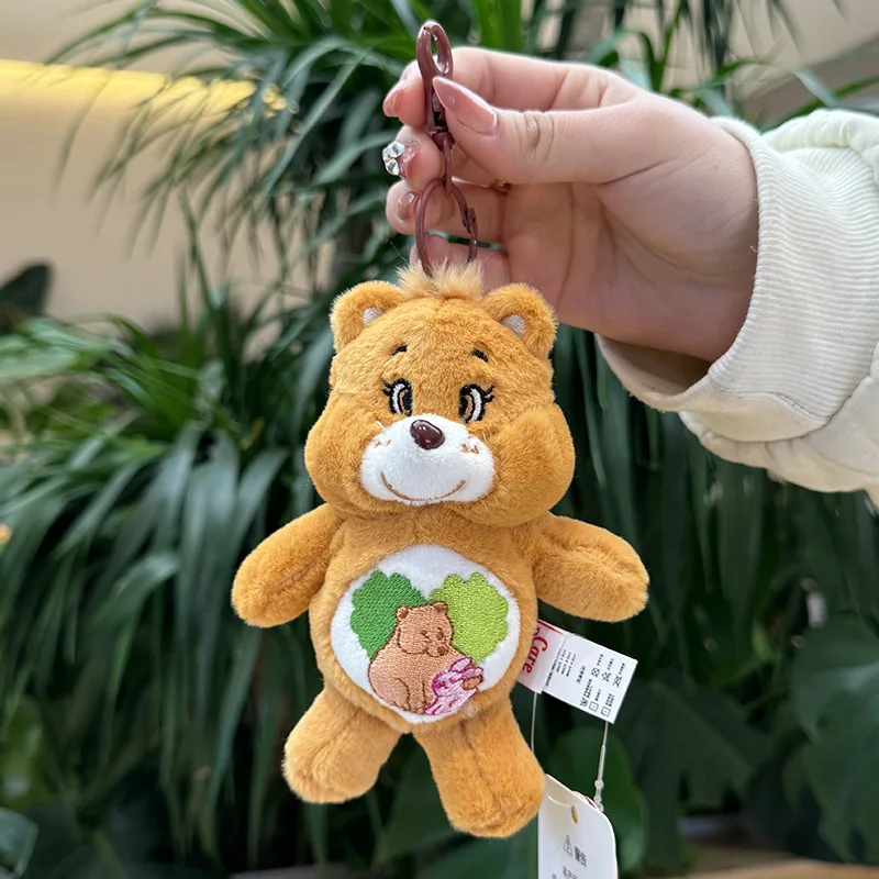 thumbnail image 1 of 15CM Miniso Kawaii Care Bears Key Chain Cartoon Cute Anime Pendant Genuine Rainbow Bear Plush Toy Children's Girl Birthday Gift, 1 of 5