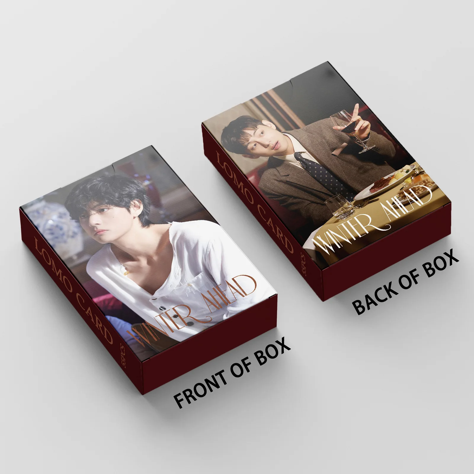 Kpop TaeHyung solo album WINTER AHEAD lomo cards Idol HD photo cards for fans to collect 55pcs/Set