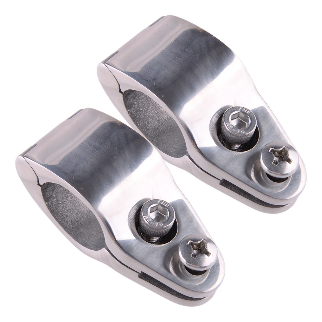 

2Pcs 1" 25mm Boat Yacht Bimini Top Fitting Hinged Jaw Slide Marine Hardware Silver Stainless Steel Durable