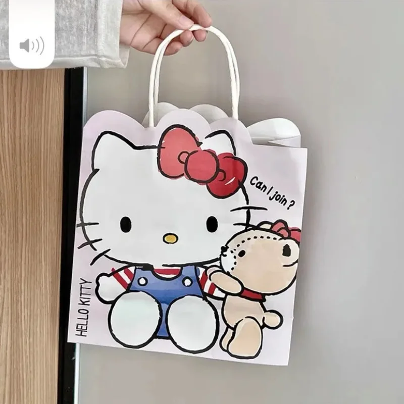 thumbnail image 1 of Sanrio Hello Kitty - Bolsos de papel creativos, 10 piezas, Y2k, dibujos animados, bonitos, pequeños, para regalo, bolsa de almacenamiento, accesorios de fiesta, 1 of 5