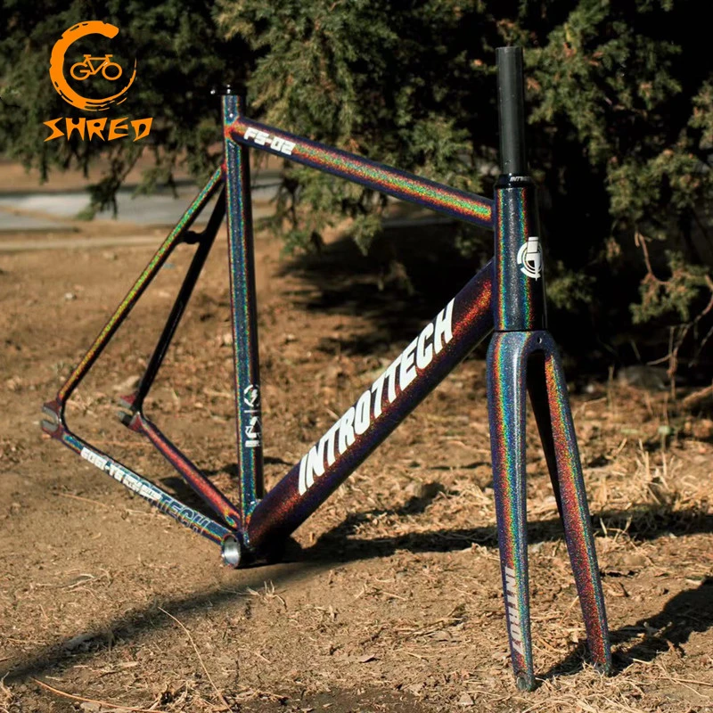 Intro7 2022s 700c Aluminum Fixed Gear Frame With Carbon Fork 51cm 54cm 57cm Fixie Bike Track