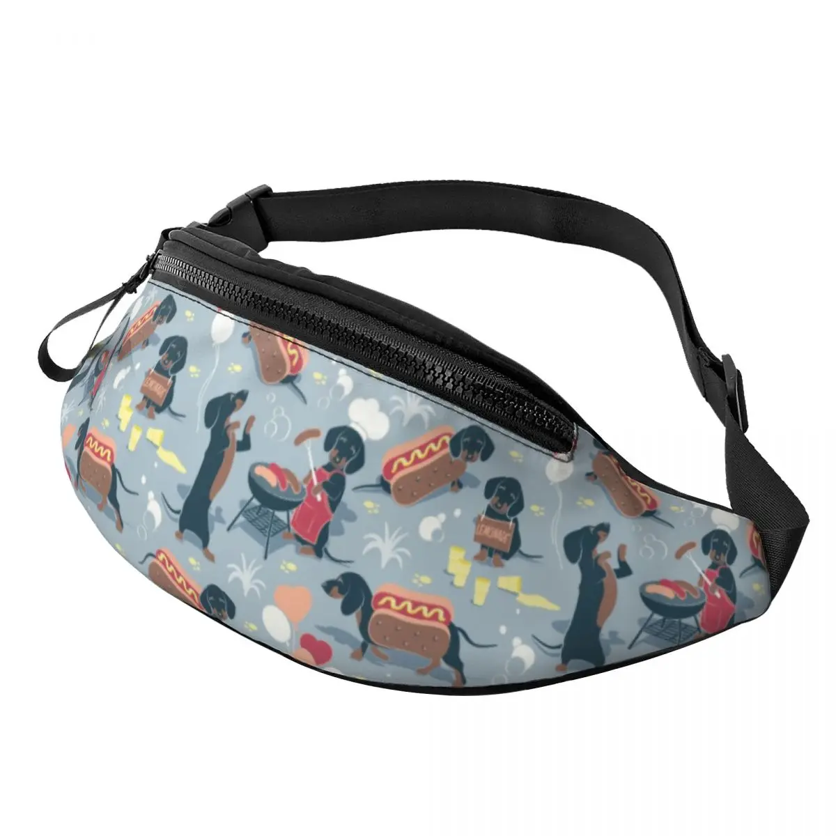 Custom Dachshund Dogs Fanny Pack for Men Women Cool Badger Sausage