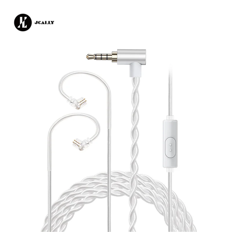 JCALLY JC20S Core Twist OFC Silver Plated Cable HIFl Earphone
