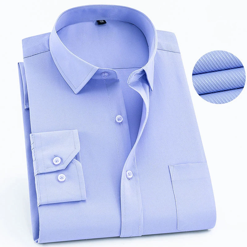 Mens Classic Dress Long Sleeved Shirt Spring Autumn White Black Blue Pink Red Solid Chemise Homme Male Business Casual Shirts dress shirts men casual shirts