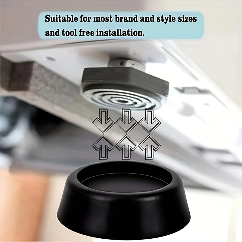 Washing Machine Anti Vibration Pads Rubber Feet Legs Mat Anti-vibration Pad Universal Noise-reducing Leg Base for Furniture washing machine pads furniture leg pads rubber pads furniture pads anti vibration pads 4Pcs