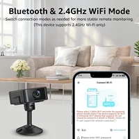 Mini caméra de sécurité intérieure, vision nocturne HD, autonomie de la batterie de 4 heures, détection de mouvement, alertes, stockage sur le cloud SD, contrôle par application téléphonique, caméra pour bébé 4