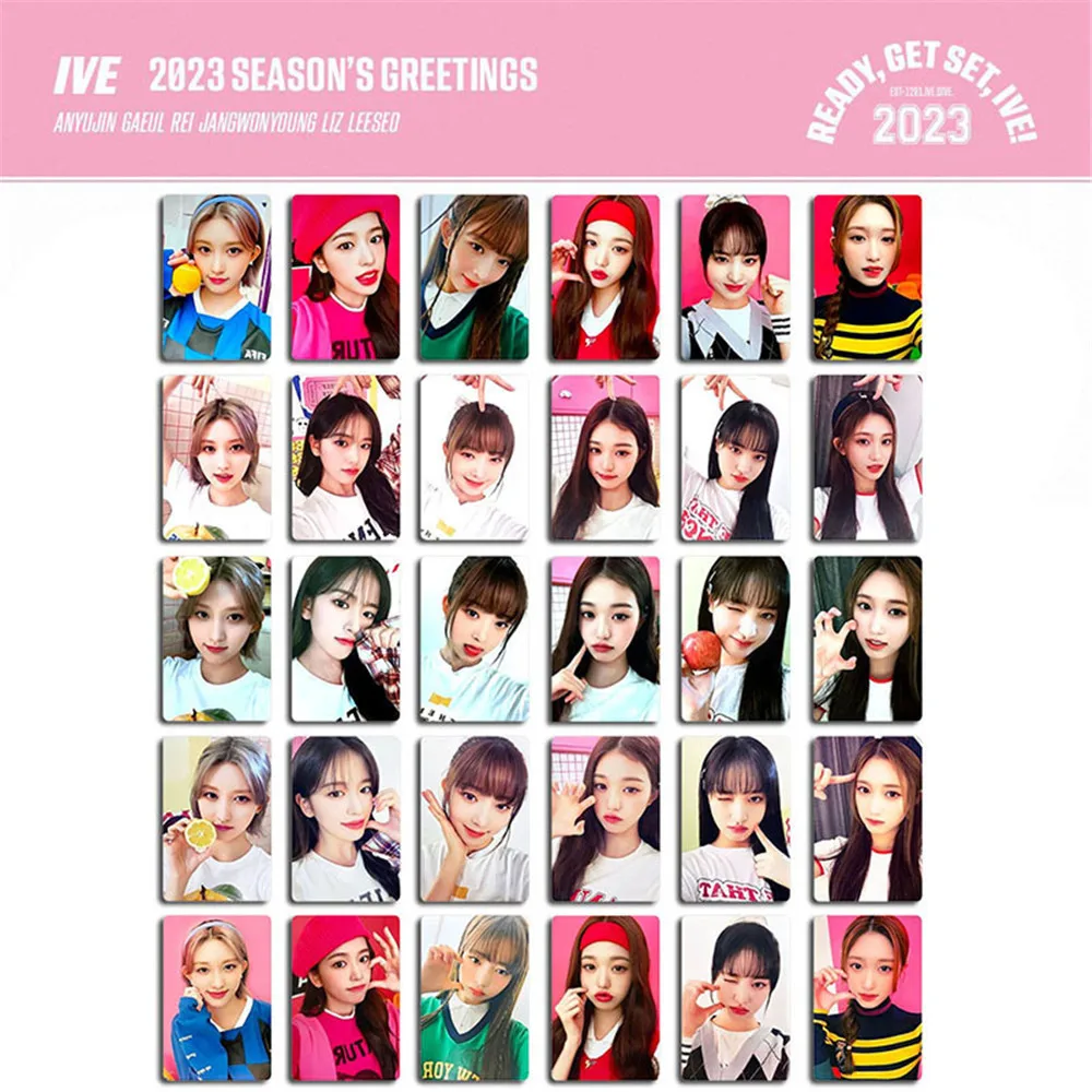 

Kpop IVE Photocard Season's Greetings 2023 LOMO Card Yujin Gaeul Wonyoung LIZ Rei Leeseo Gift Fans Collection