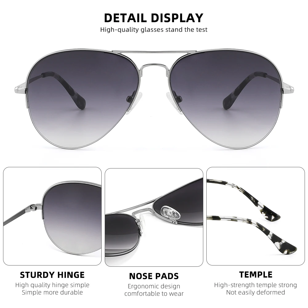 Polarized Aviator Sunglasses - Metal Frame UV Protection Unisex Fashion Luxury