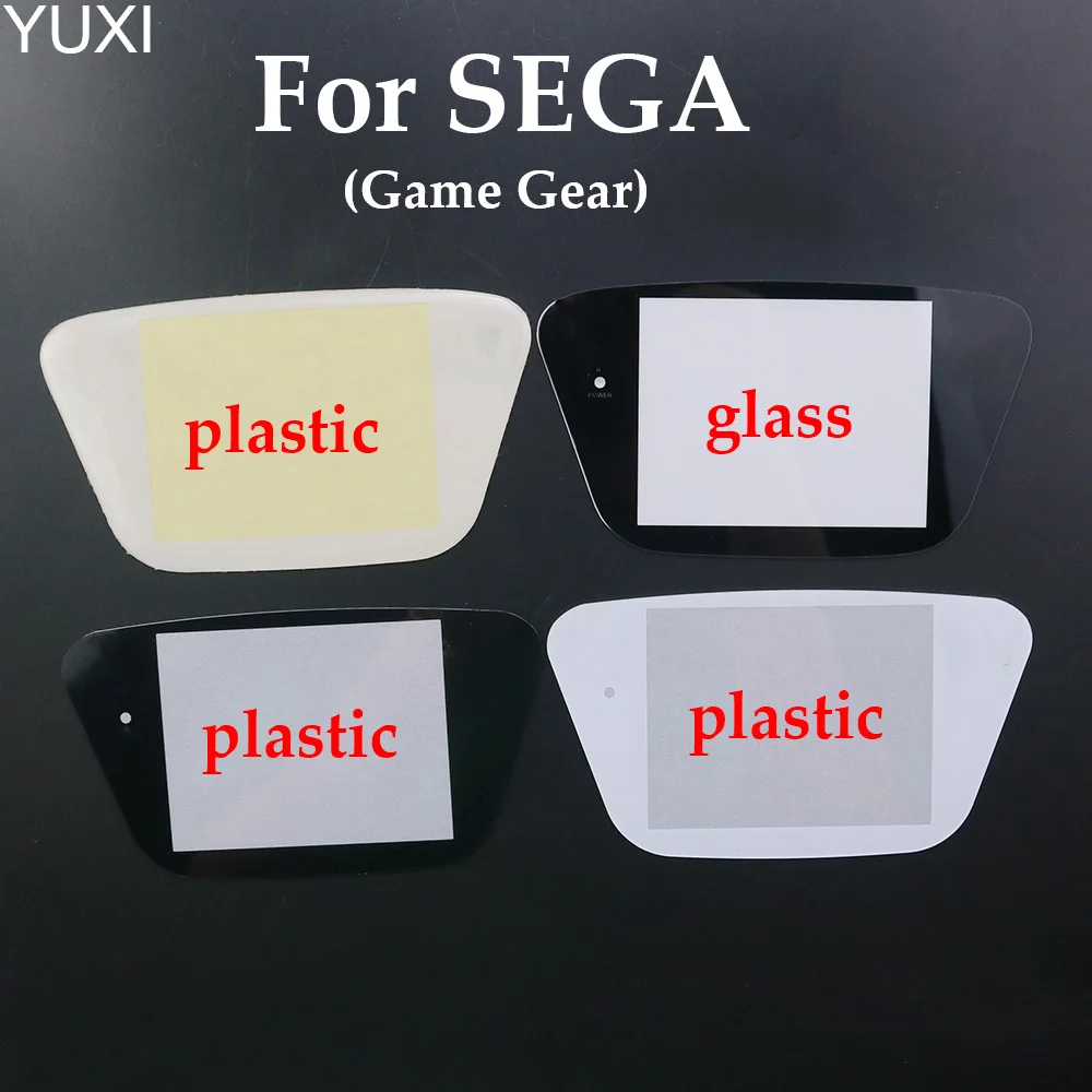 

YUXI 1pcs White Black Plastic&Glass Material Protective Screen Cover Lens Replacement for Sega Game Gear GG Lens Protector