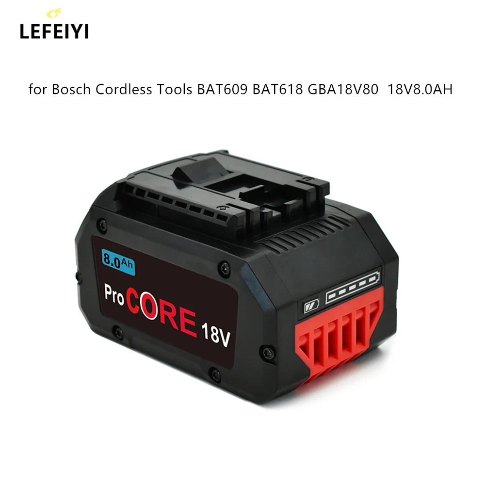 

18V 8000mAh ProCORE Replacement Battery for Bosch Professional System Cordless Tools BAT609 BAT618 GBA18V80 21700 Cell