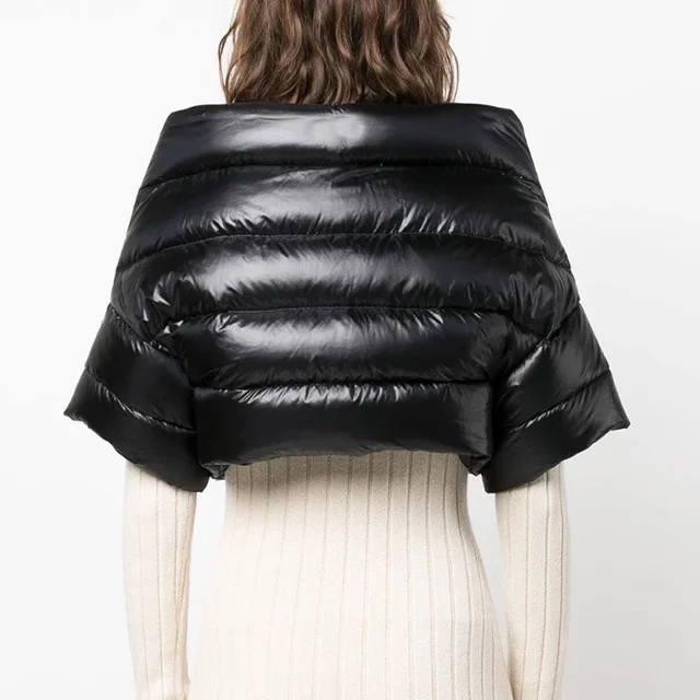 Off The Shoulder Cropped Puffer Jacket 4