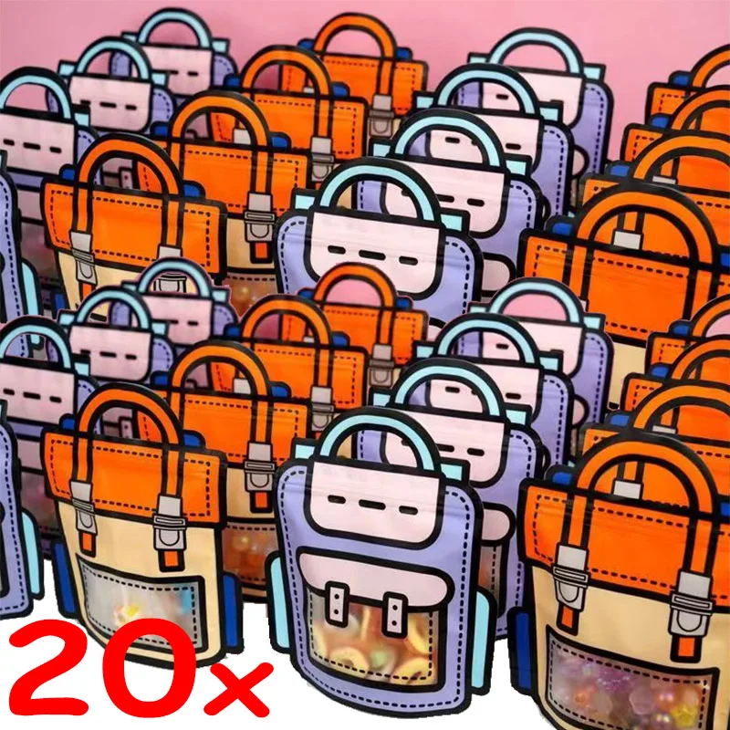 Lots Creative Lunch Bag School Bags Cookie Candy Plastic Zipper Bags Snack Packaging for Kids Birthday Graduation Party Gifts 1