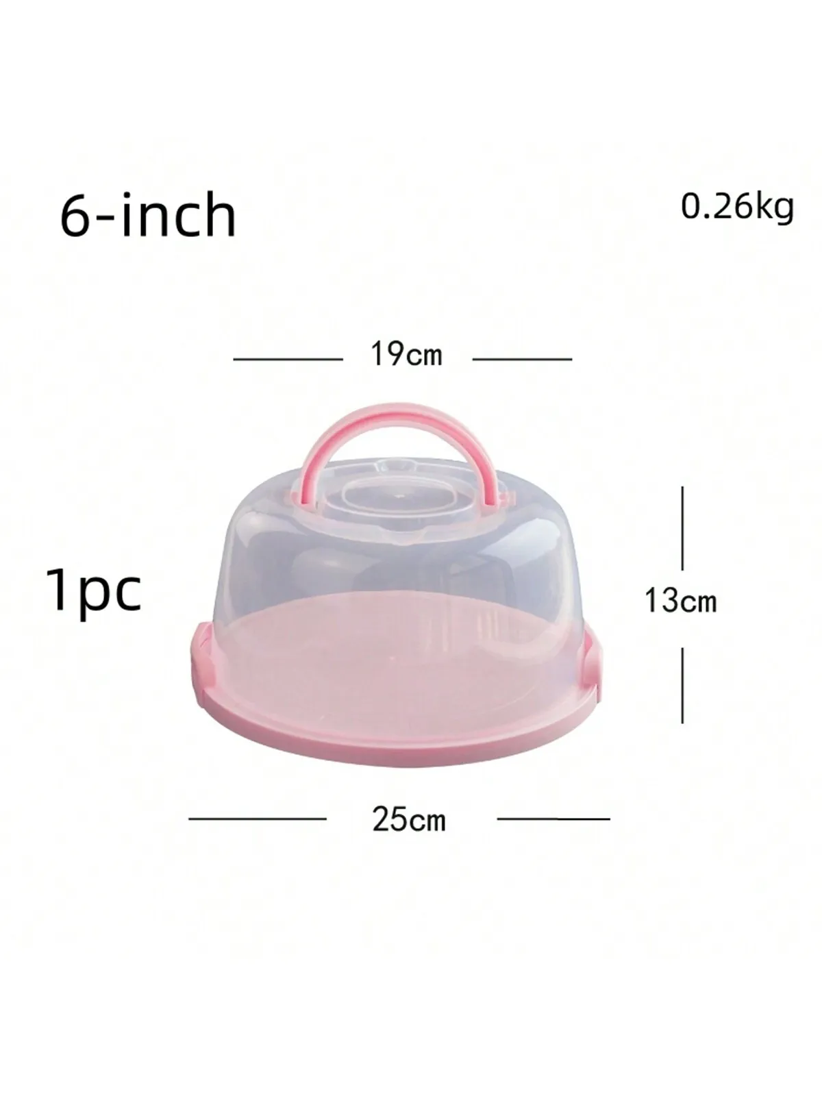 נושאת עוגה עגולה שני מחזיק עוגה צדדית, מגיש מגש עם מכסה וידית, מתאים לעוגות יום הולדת