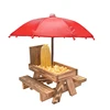 Wooden Squirrel Feeder Bird Squirrel Feeder Creative Pet Dining Table With Bench Hanging Feeding Table Mini Umbrella Ornament 1