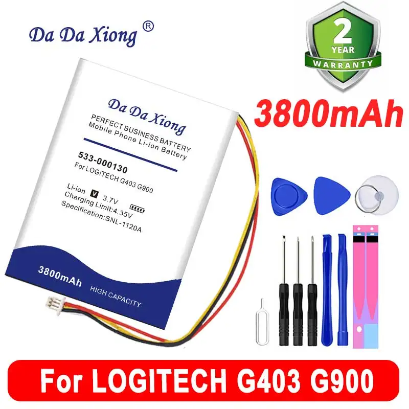 Batteria Mouse Wireless Ad Alta Capacità Dadaxiong 533-000130 Per Logitech G403 G703 G900 G903