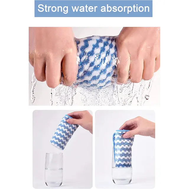 10/5/3/1Pcs Korallpapa Edénytestvérek Szuper Abszorbens Tisztítókendő Mosó Rongy Törölközők Háztartási Konyha Nedves És Száraz Súrolópad - Image 4