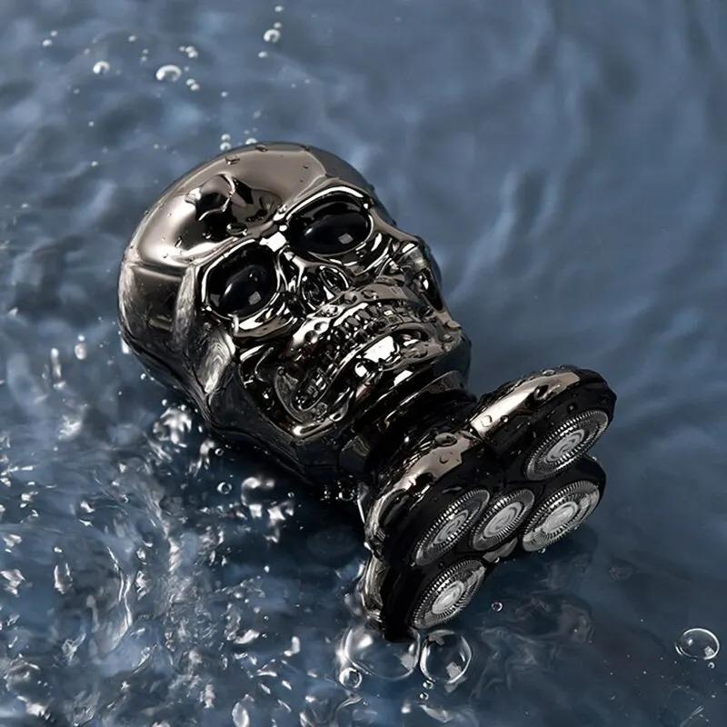 4 In1 Grooming Kit Electric Razor for Head Nose Ears Men Tras Machine 5 Rotating Blade Five Shaving Head Bart Trimer Skullshaver