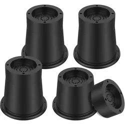 Heavy Duty Round Rubber Furniture Risers - Supports Up to 6000 lbs for Sofas, Tables, Beds, and Chairs (4Pcs)