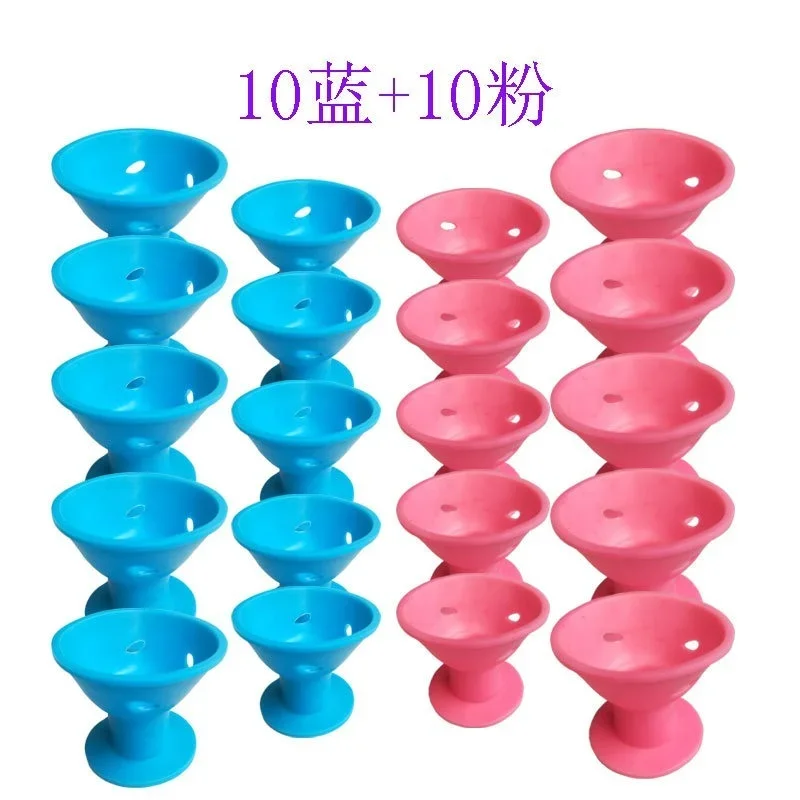 Hair Styling Tool Hair Curling Tools 20pcs Soft Rubber Silicone Heatless Hair Curler