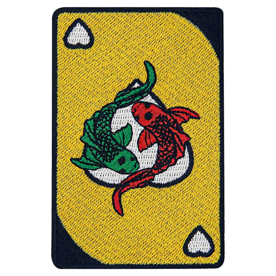 Embird Poker Koi Fish Applique Ricamata Ferro Sulla Toppa Cucire Sull'Emblema