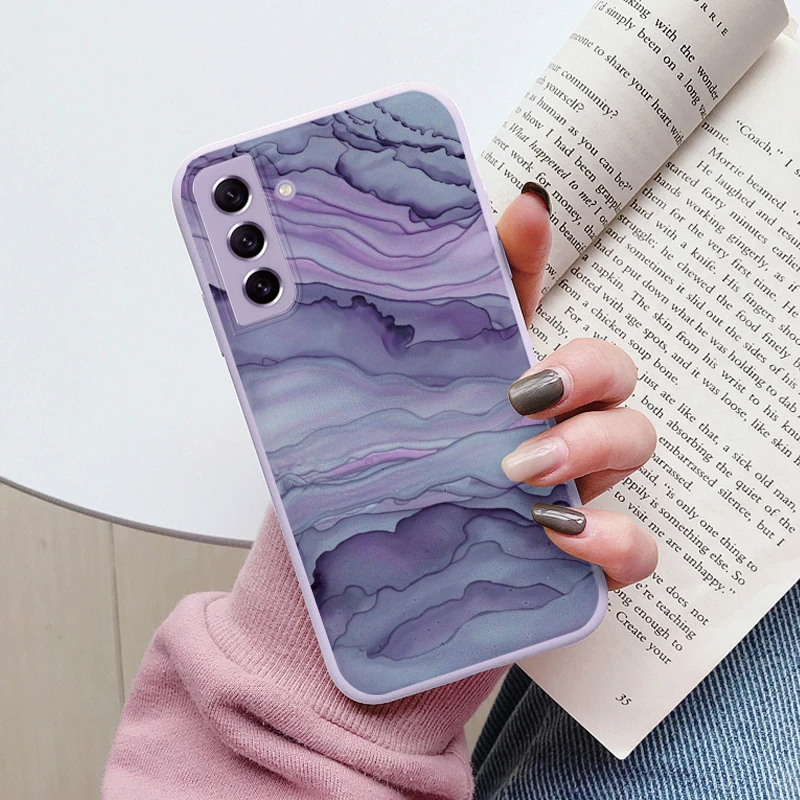 thumbnail image 1 of Case For Samsung Galaxy S21 5G Bags S 21 Plus FE Cover Protective Silicone Funda Marble Stone Texture Coque For Samsung S21 Capa, 1 of 5
