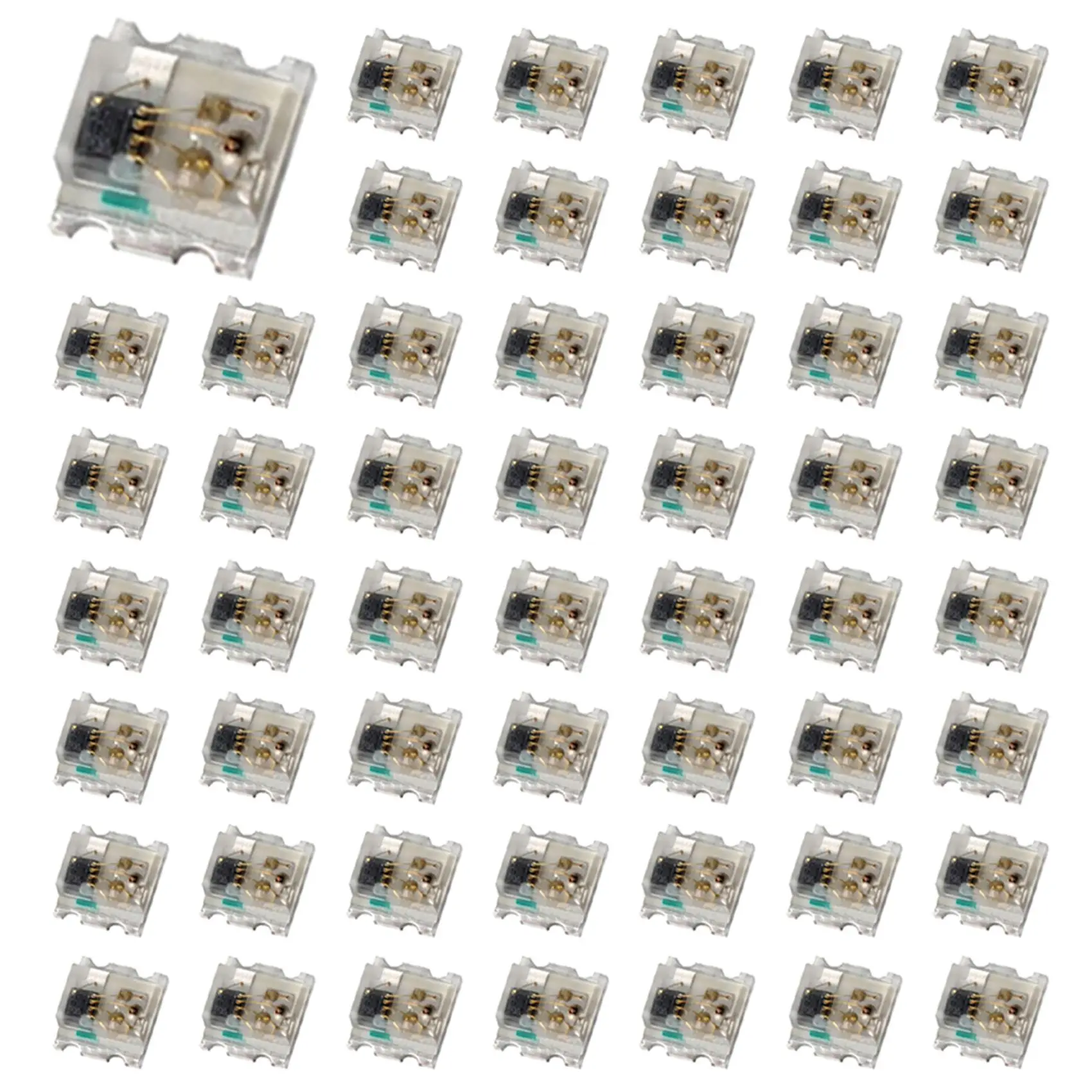 A74E-1200Pcs WS2812 2020 LED 칩 4핀 미니 화이트 PCB 주소 지정 가능 디지털 RGB 풀 컬러 LED 칩 DC5V LED 스트립 스크린용