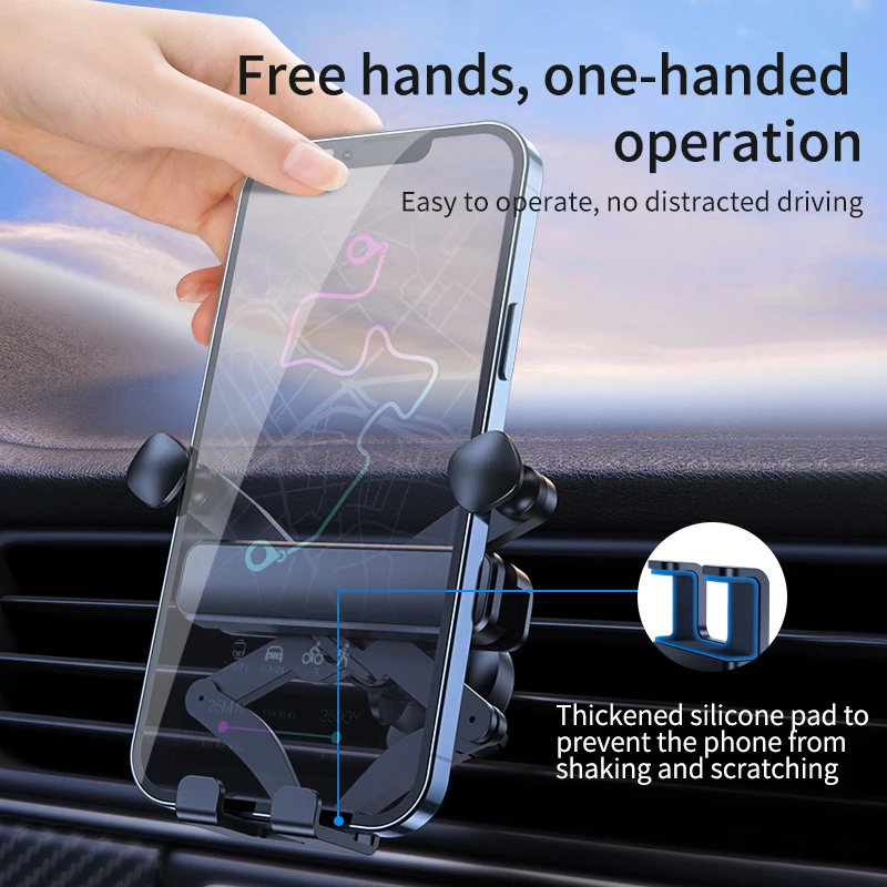 Ossky G6 pro Car Phone Gravity Holder GPS Air Vent Mount Support Support Stand For iPhone 13 12 11 Pro Huawei Xiaomi Samsung phone holder mobile phone holder