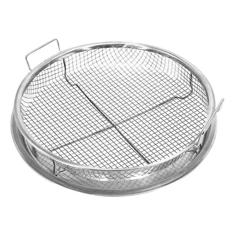 

2023 New Air Fryer Grill Holder for Oven Stainless Steel Non-stick Mesh Roasting Crisping Basket Suitable for Fries Bacon