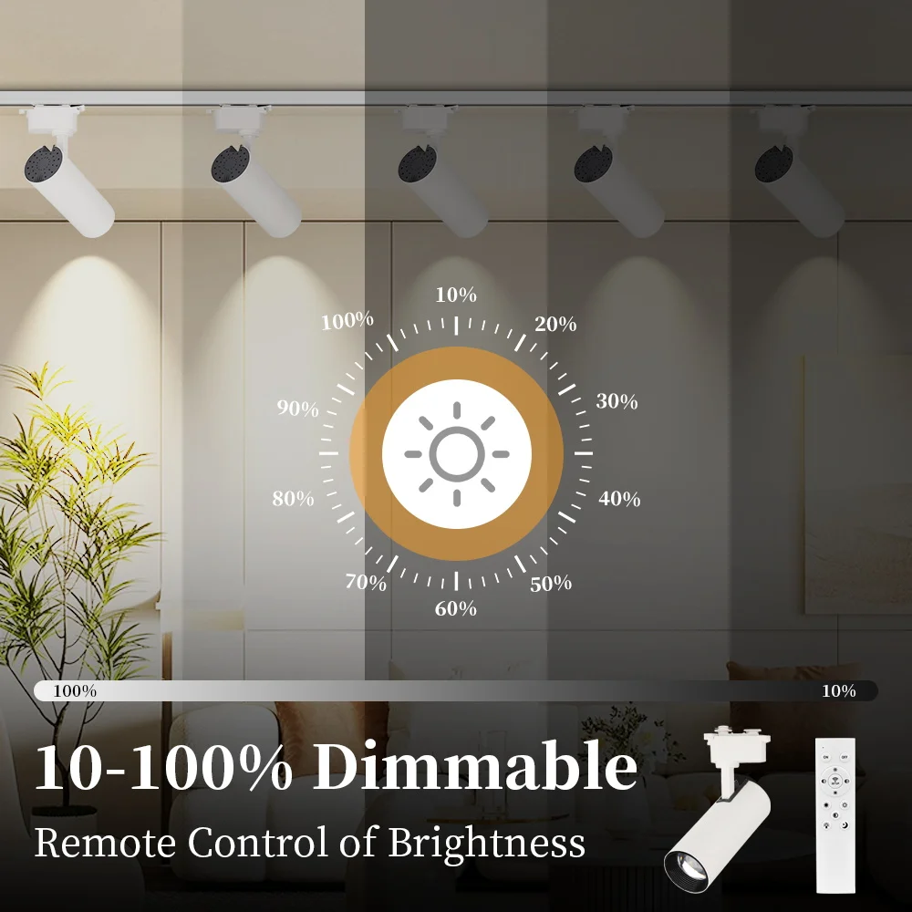 Spot Led Track Lights with Remote Control Adjustable Brightness Spotlight Led Rail Lighting for Living Room Track Ceiling Light 3