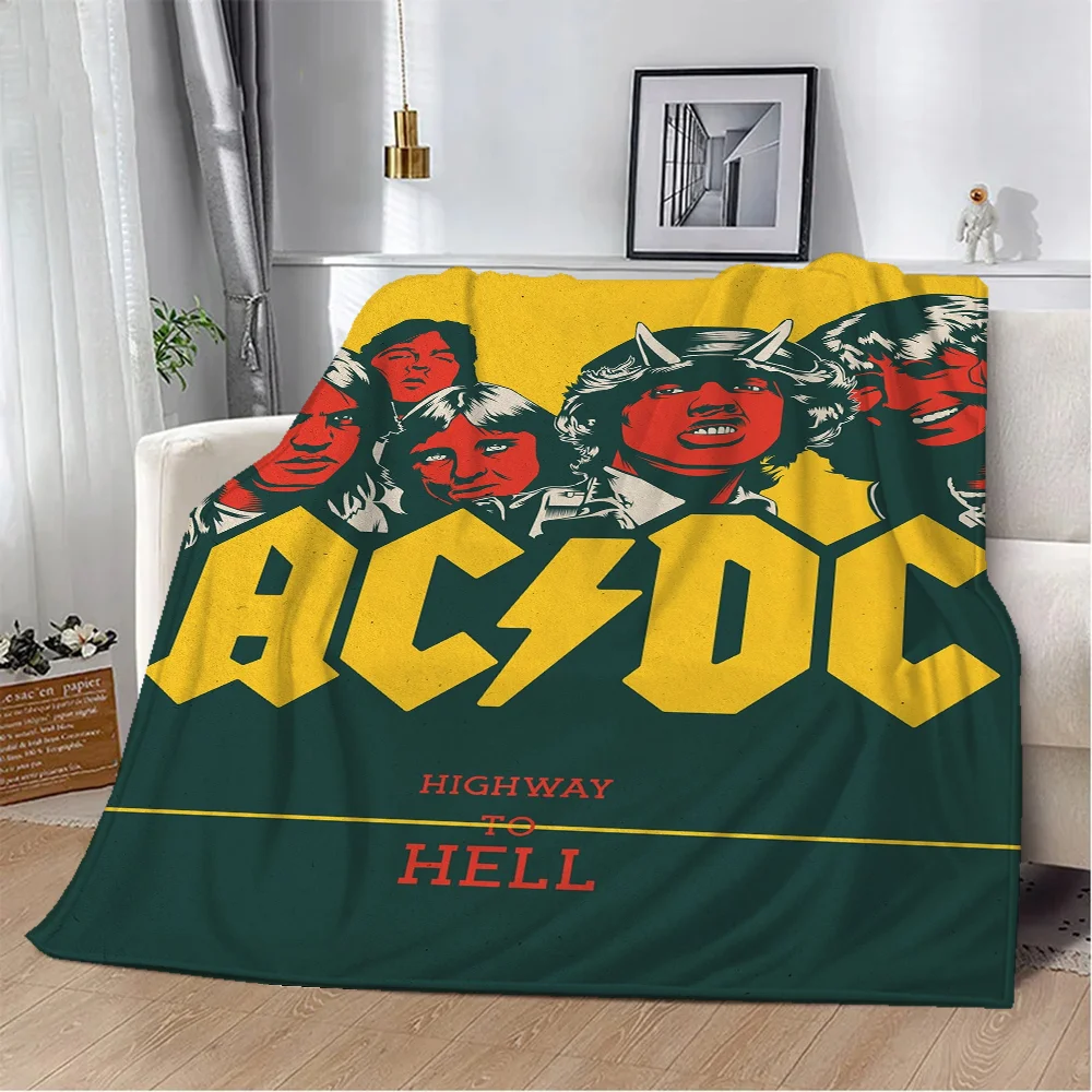 Acdc Fluffy Soft Blankets & Throw Blanket Home Interior Knitted Plaid Beach Towel Microfiber Bedding Knee Nap King Size Bed Sofa 3
