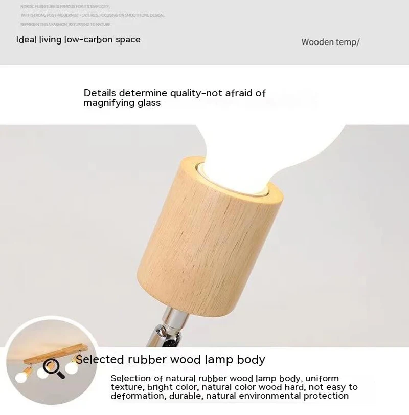 Elegant Wooden Rotating LED Ceiling Spotlight