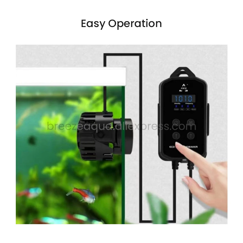 ZKSJ Eco Slim 6000/10000/15000/20000/25000 DC Mini Saltwater Fish Tank Aquarium Wavemaker Pump with Controller 5
