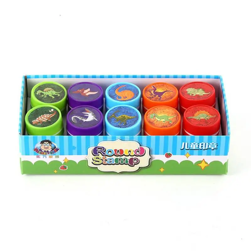 Cartoon Stamps For Kids 10PCS Scrapbooks Stamp Stamper Cartoon Scrapbooks Stamp Stamper Funny Stamp Art Self-Inking Stamps For