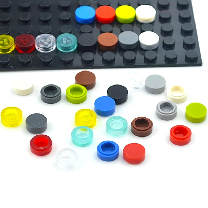 

450pcs Building block accessories Round 1x1 Flat Studs 98138 Building Blocks Compatible all brands MOC Toys For Kids Creative