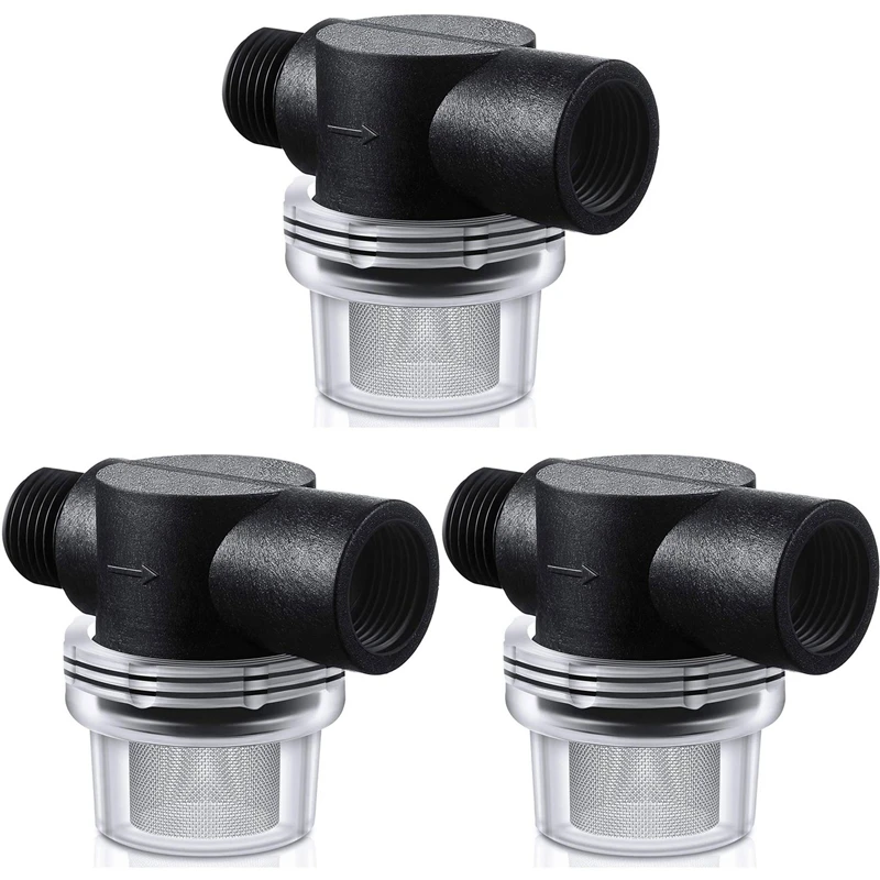 

3X Water Pump Strainer Filter, RV Replacement 1/2 Inch Twist-On Pipe Strainer Compatible With WFCO Or Shurflo Pumps