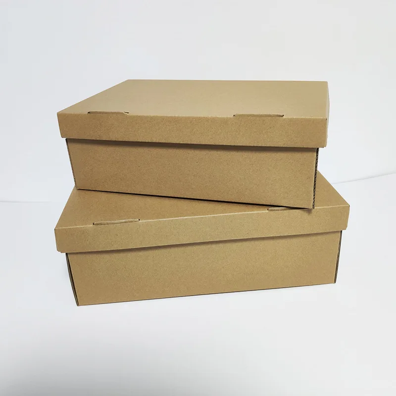 Cajas de cartón para zapatos, paquete hecho a mano, caja de regalo para  correo comercial, caja corrugada de 3 capas para envío, 5 unidades por lote  - AliExpress