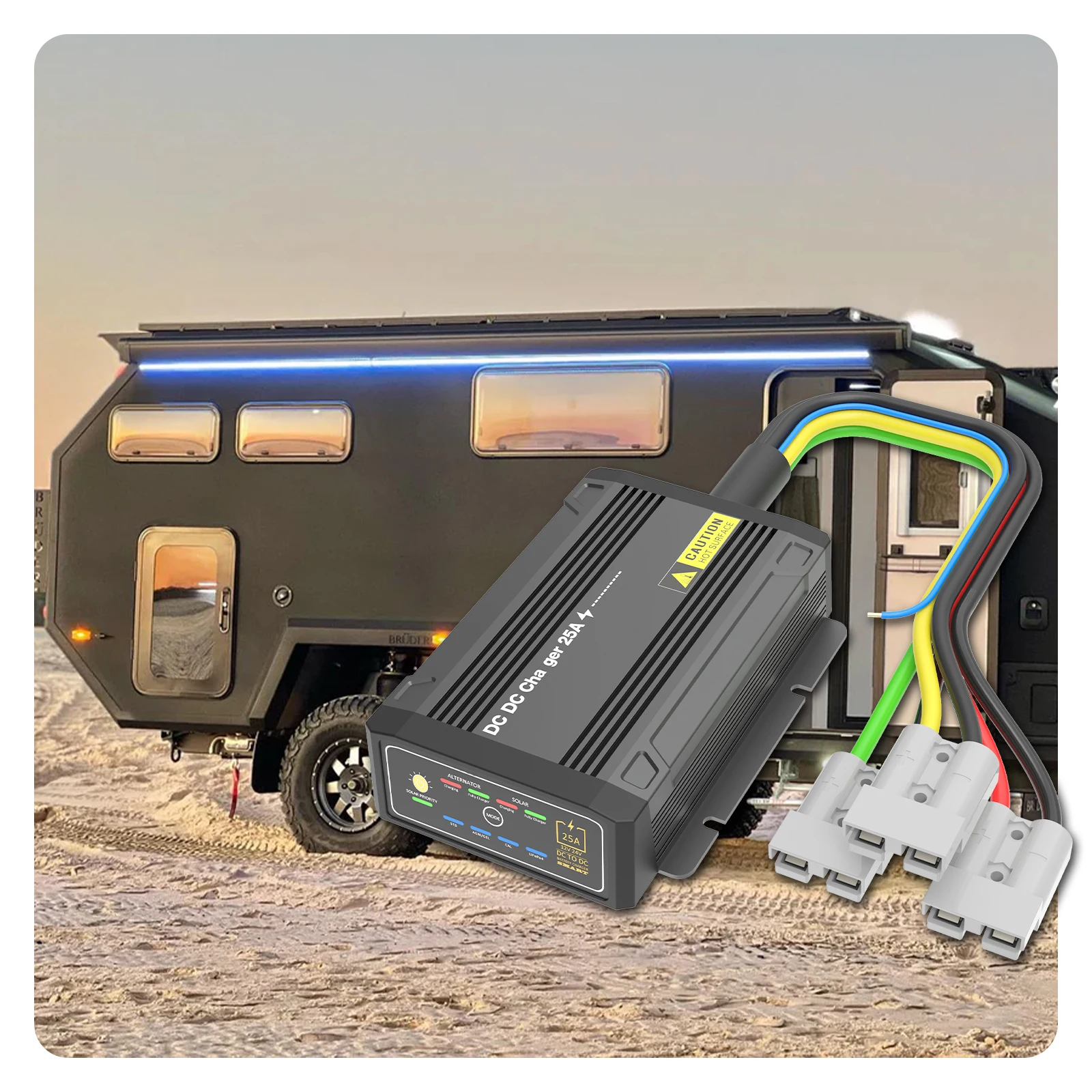 DC to DC Charger 12V 24V Vehicle 25A 40A 50A Caravan Campervan Trailer Camper Van RV Battery Solar Charger