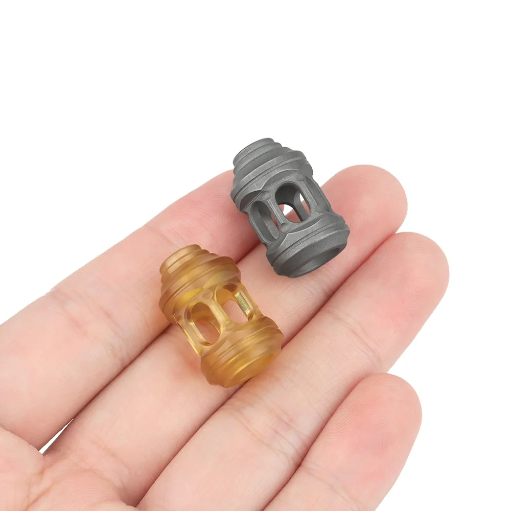 Porte-clés pendentif perles couteau titane PC PEI lanière