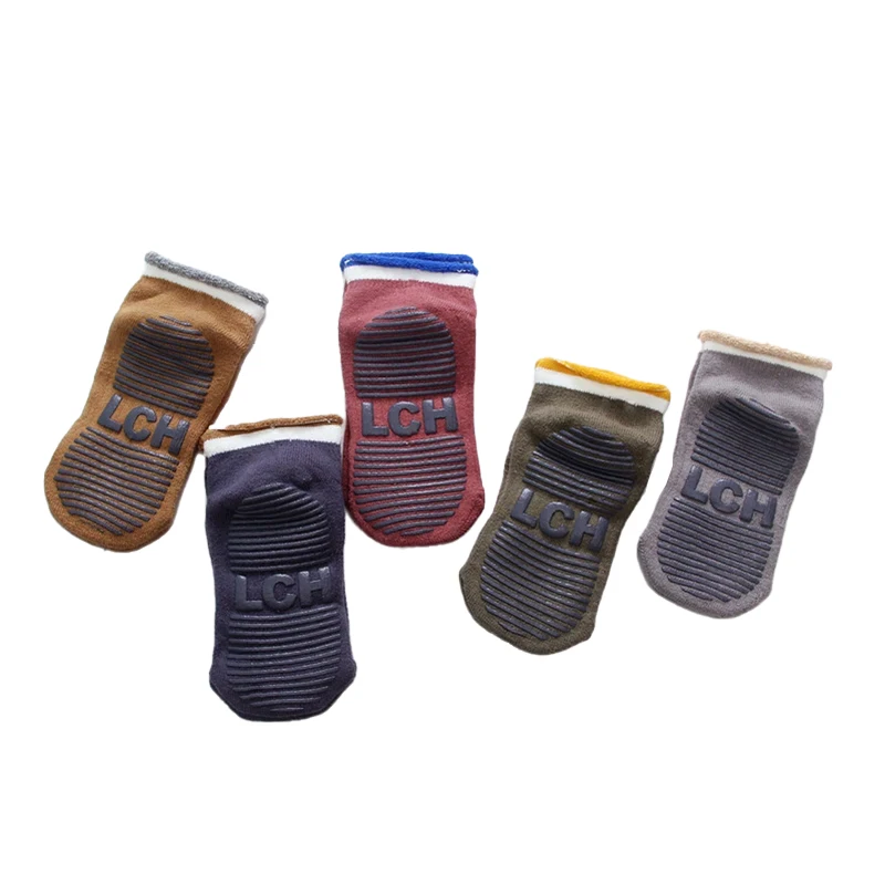 2-8Y Autumn Winter Anti-slip Kids Baby Cotton Floor Socks Thickened Terry Warm Socks Children Girl Boy Elasticity Ankle