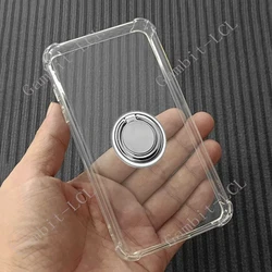 5G Pocket WiFi Ring Holder Kickstand Soft TPU Phone Case with Reinforced Corners and Camera Protection for ZTE U30 Air (Ring Case Clear)