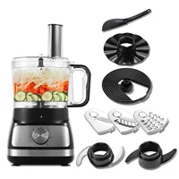 Topstrong 800W 8 en 1 hachoir à viande argenté 3 vitesses robot culinaire de cuisine 2
