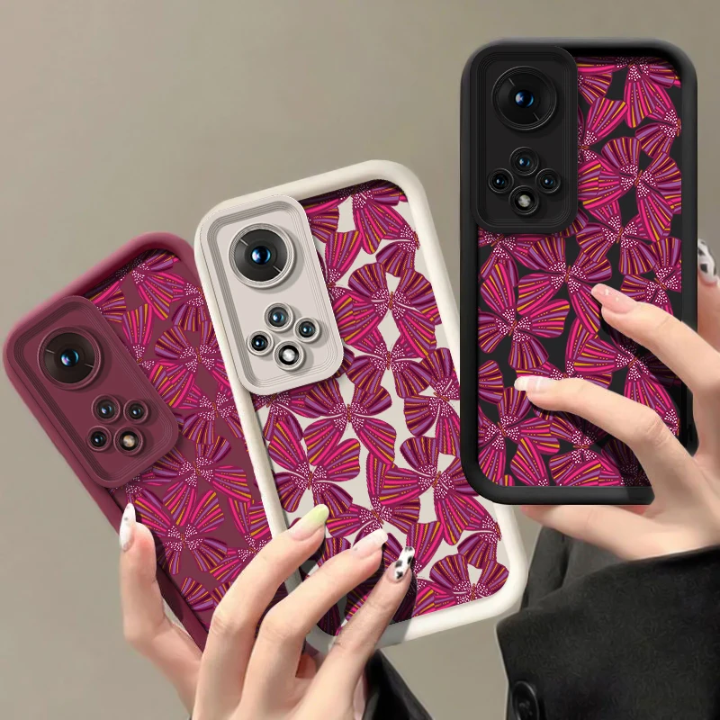 Silicone Matte Phone Case with Fashion Bow Knot Pattern - Soft s Cover