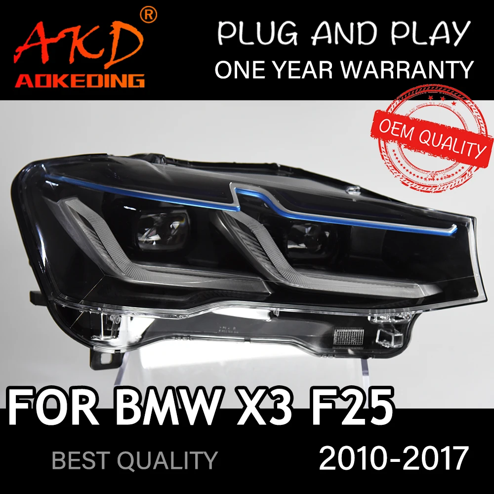 

Фары для BMW X3 2010-2017 F25, автомобильные светодиодные фары DRL Hella, ксеноновые линзы Hella Hid H7 xDrive30d LCI, автомобильные аксессуары