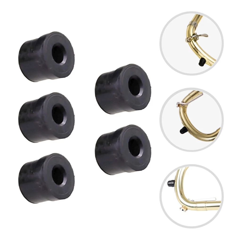 Water Key Set Trombone Accessories Soft Cushion Valve Trumpet Finger Buttons Slide Rubber End Cover Bumpers Trombone 5 Pcs