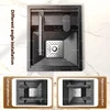Small Hidden Sink Stainless Steel Kitchen Sink Mini Bar Single Slot Touring Car Wash Basin With Cover Plate Apartment 4