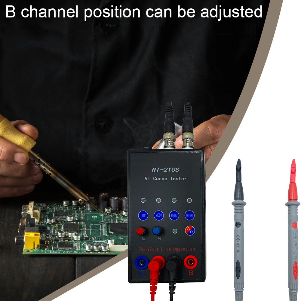 RT-210S VI 곡선 테스터 듀얼 채널 동시 디스플레이 휴대용 VI 곡선 테스터 회로 기판 온라인 테스터 4 기어 주파수